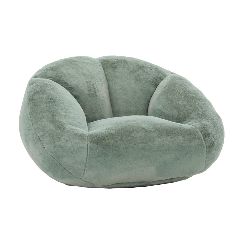 40'' Wide Faux Fur Accent Chair, Mint Green