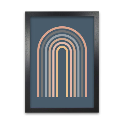 Mid Century Blue A - Print