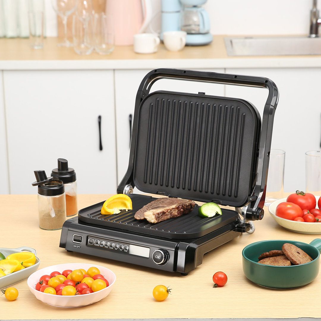 VEVOR 14.4'' W x 12.2'' D Foldable Portable Indoor/Outdoor Use Single Burner Countertop Electric Grill VEVOR