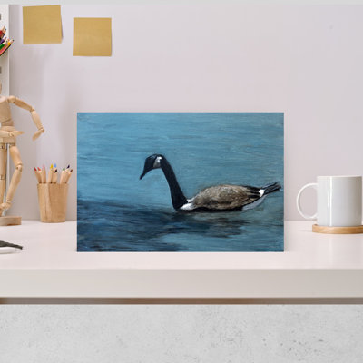 «Calm Contemporary Bird Goose», art mural