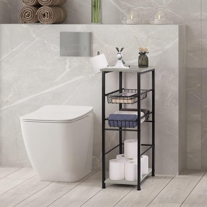 Bathroom Shelves, Gray