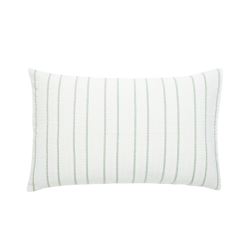 Waffle Stripe Duvet Cover Set, Single Duvet Cover + 1 Pillowcase, Green Striped