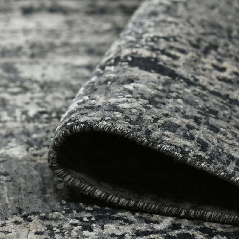 Zenith Abstract Area Rug in Gray, Rectangle 9' x 12'