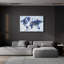 «Indigo World Map» par Danhui Nai, art mural en verre acrylique-1879310367
