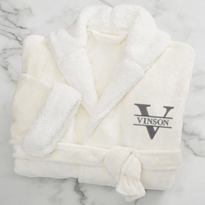 Polyester and Synthetic Fleece Girl / Woman+ Mid-Calf Bathrobe with Pockets and Hood for Kids