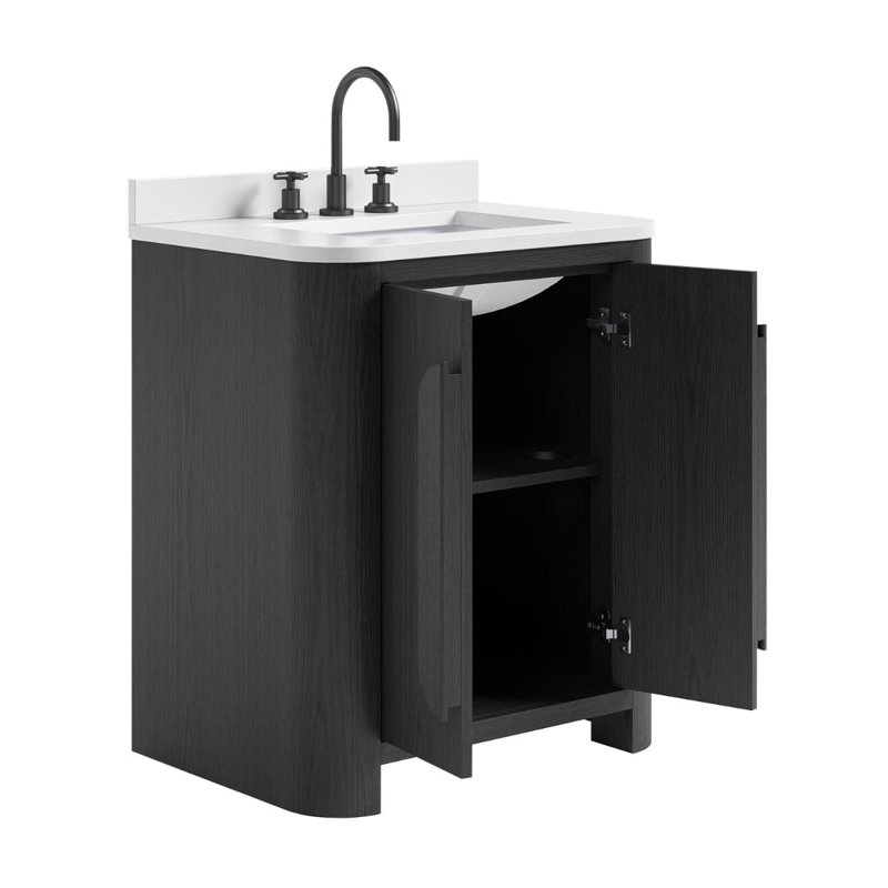 Harper Vanity, 30" W, White Quartz