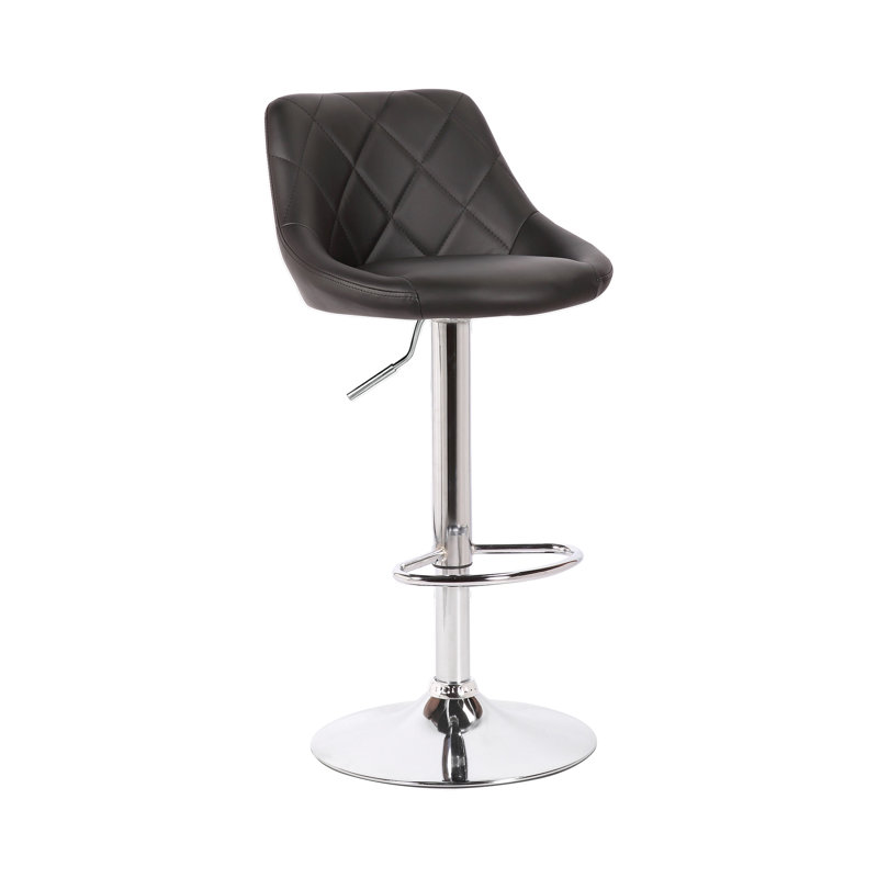 Swivel Adjustable Height Bar Stool, Black