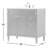 Readington 36'' Single Bathroom Vanity with Engineered Marble Top-1924676906
