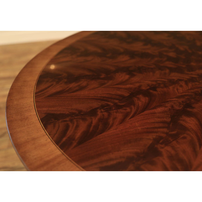 Round Mahogany Wood Dining Table