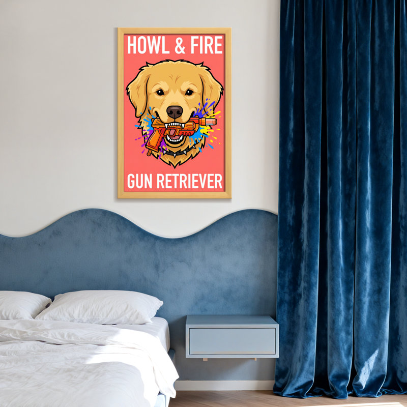 Chiens d'animaux, H 20 po x l 30 po, Toile tendue, Ne s’applique pas