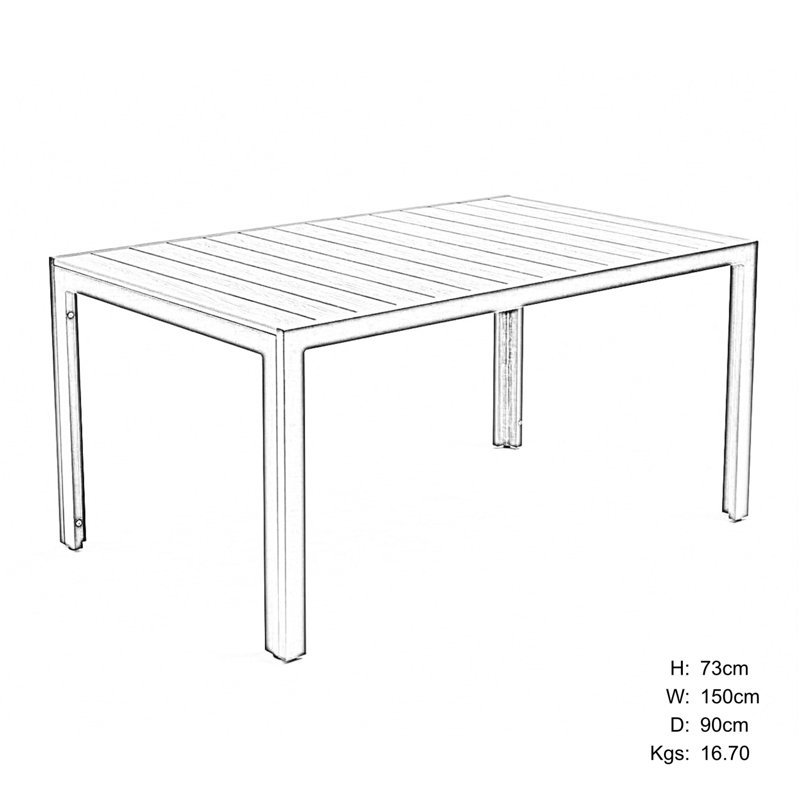 6 - Person Patio Dining Set with Rectangular Table