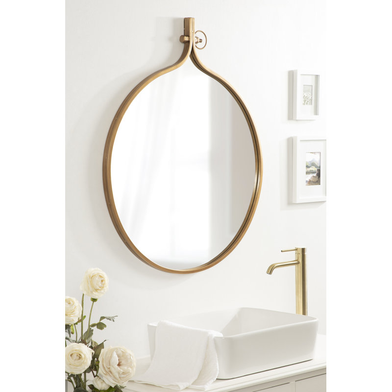 Miroir d'appoint Ristaino, Or, 37 po x 30 po