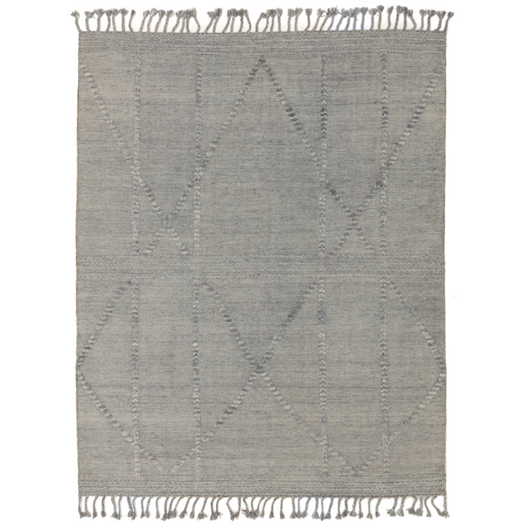 Keeva Hand Knotted Wool Gray Area Rug