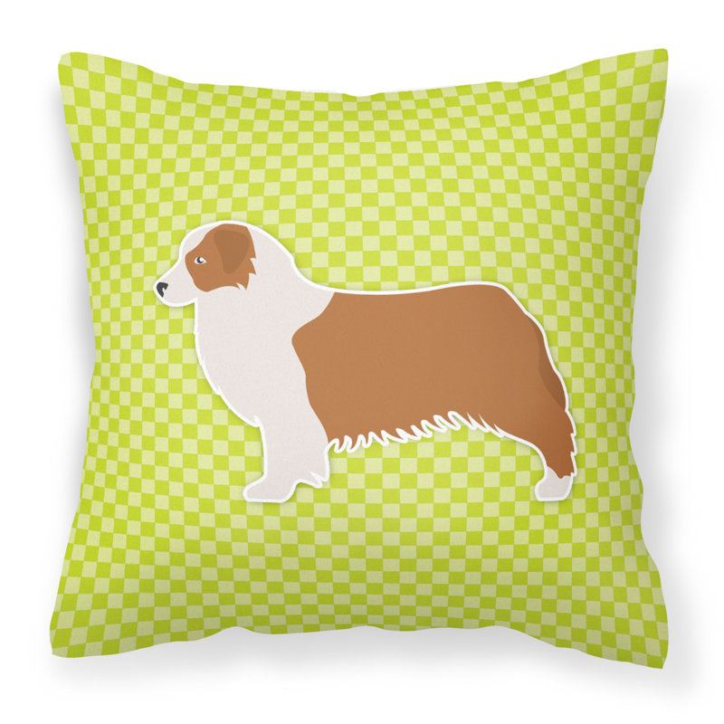 Coussin décoratif intérieur/extérieur carré, H 18 po x l 18 po x P 3 po, Vert