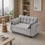 Causeuse-lit 55 po en velours convertible 3 en 1 avec lit escamotable et dossier réglable-2057175575