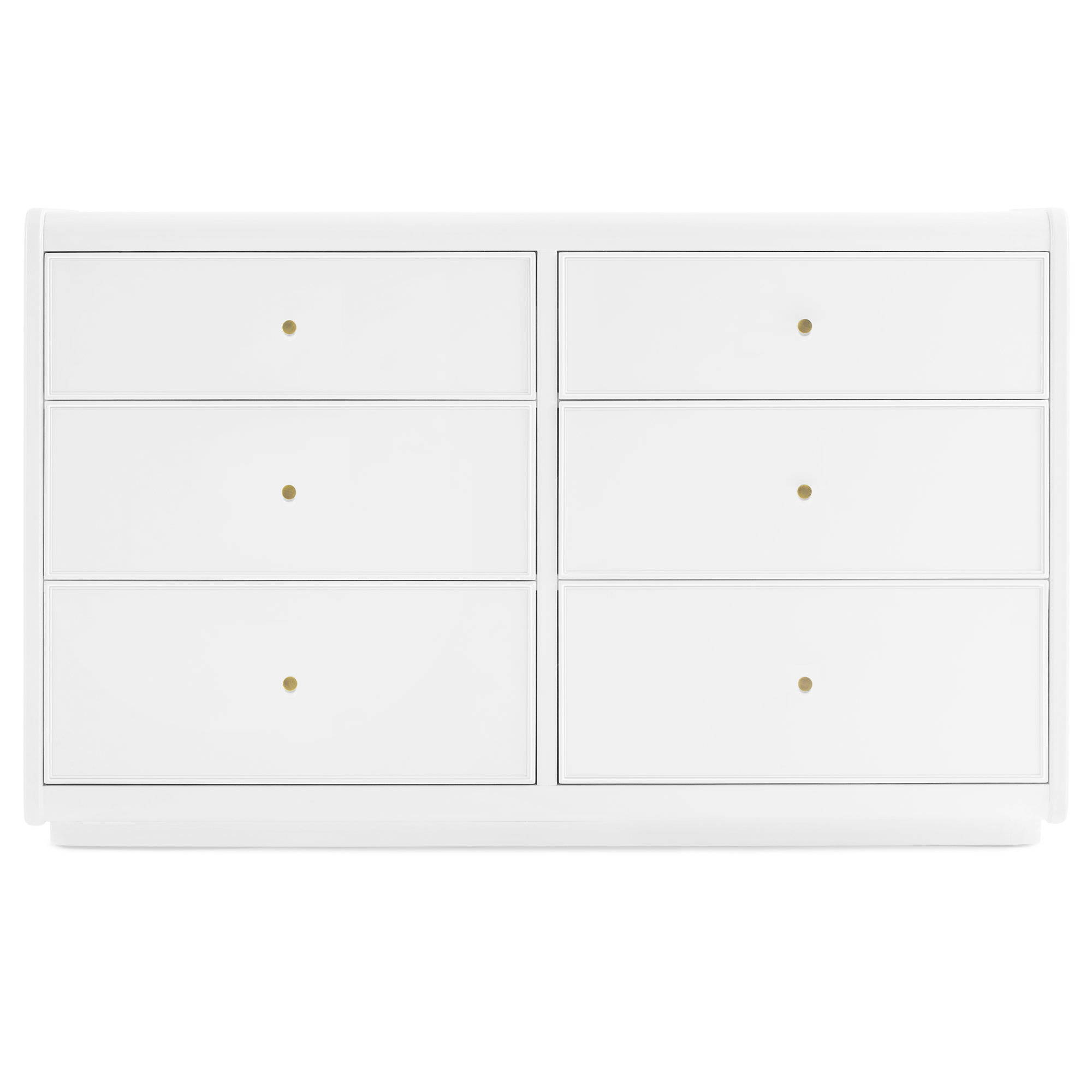 Aspen 6 Drawer Dresser, With Textured Oat, White