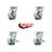4 Piece Semi Steel Caster Set
