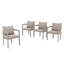 4 chaises de patio en aluminium avec coussins 4 pièces-1155889692