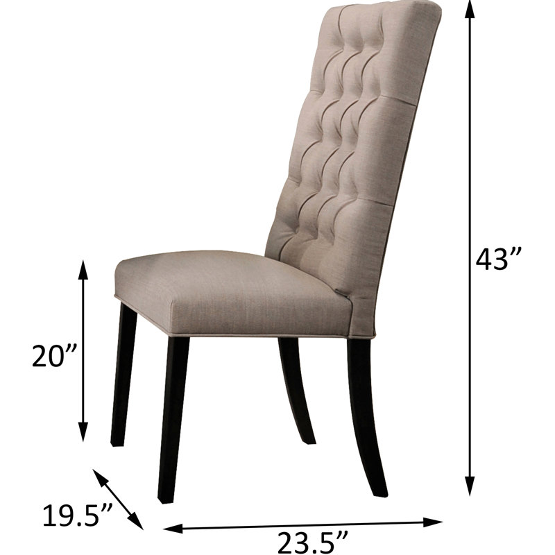 Chaises en lin brun clair (de 2) - charme de salle à manger élégant + noir rétro (2) côté élégant pour la salle à manger, revêtement, rembourrage en mousse, forme rectangulaire, pieds en bois habilement conçus