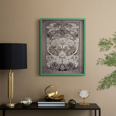 Reproduction abstraite vintage encadrée CLIV - bois massif