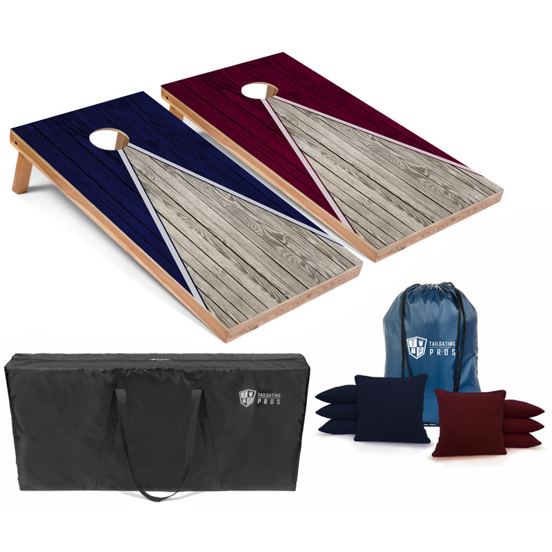 Pyramid Cornhole, Bleu marine / marron