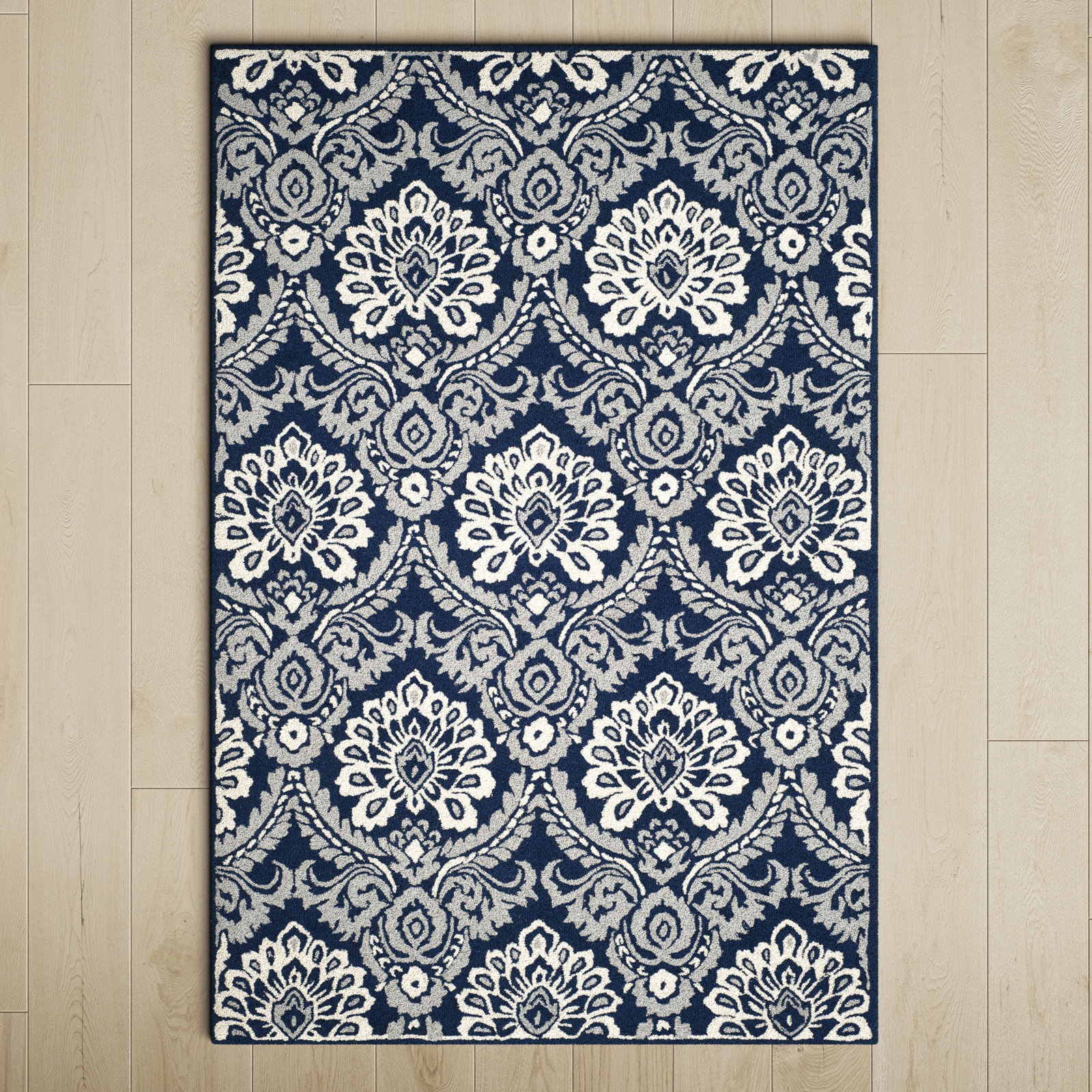 Tansy Handmade Wool Rug, Rectangle 6' x 9'
