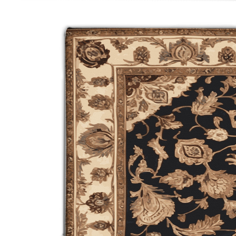 Persian Brown Indoor and Outdoor Area Rug, Rectangle 2' x 3'