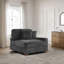 Upholstered Side Chair with Footstool-267339699