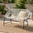 Outdoor Wicker Loveseat with Metal Frame for Patio-1324126813