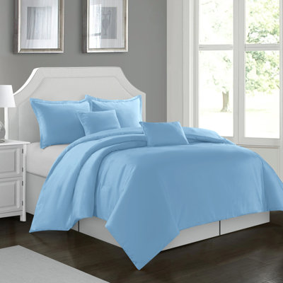 Cathyjo Super Soft Microfibre Reversible 200 TC Plain Duvet Cover Set with Cases