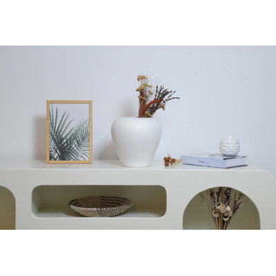 Élégant vase en céramique blanche de 9,8 po x 9,8 po x 9,8 po | Fabrication 100% céramique durable | Parfait pour la décoration intérieure, les centres de table et les arrangements floraux | Design moderne pour les espaces de salon et de bureau