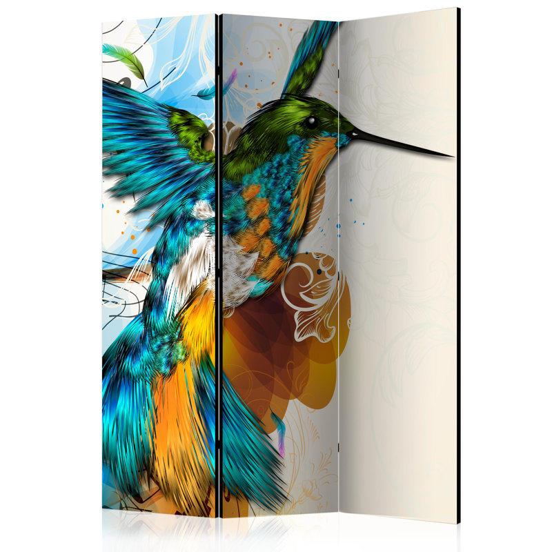 135cm W x 172cm H 3 - Panel Wood Folding Room Divider