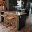 Tabouret de bar en bois massif Seleukos-2041900876