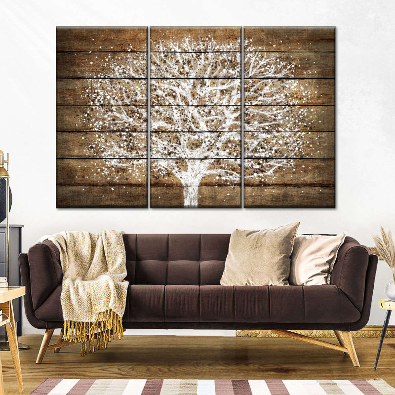 «Tree Splash On Wood», reproduction d'art sur toile, H 20 po x l 33 po x P 1,25 po
