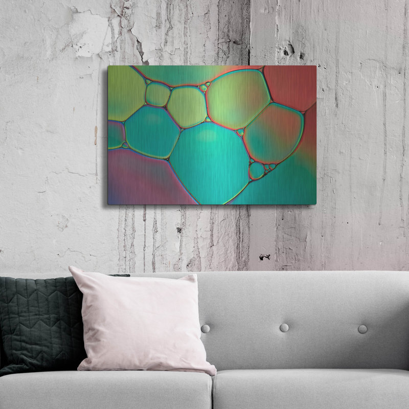Ivy Bronx «Stained Glass III» par Cora Niele, art mural en métal, H 24 po x l 36 po
