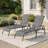 Set Of 2 All-Weather Breathable Fabric Outdoor Patio Chaise Lounge Chairs, Adjustable Reclining Function & Padded Comfort Armrests, Rust-Proof Metal Frame With Anti-Scratch Foot Pads-795903249-795903250
