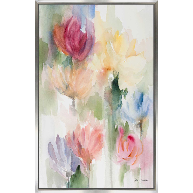 «Gardening in the Rain», reproduction d'art sur toile encadrée, H 51,5 po x l 31,5 po x P 2 po