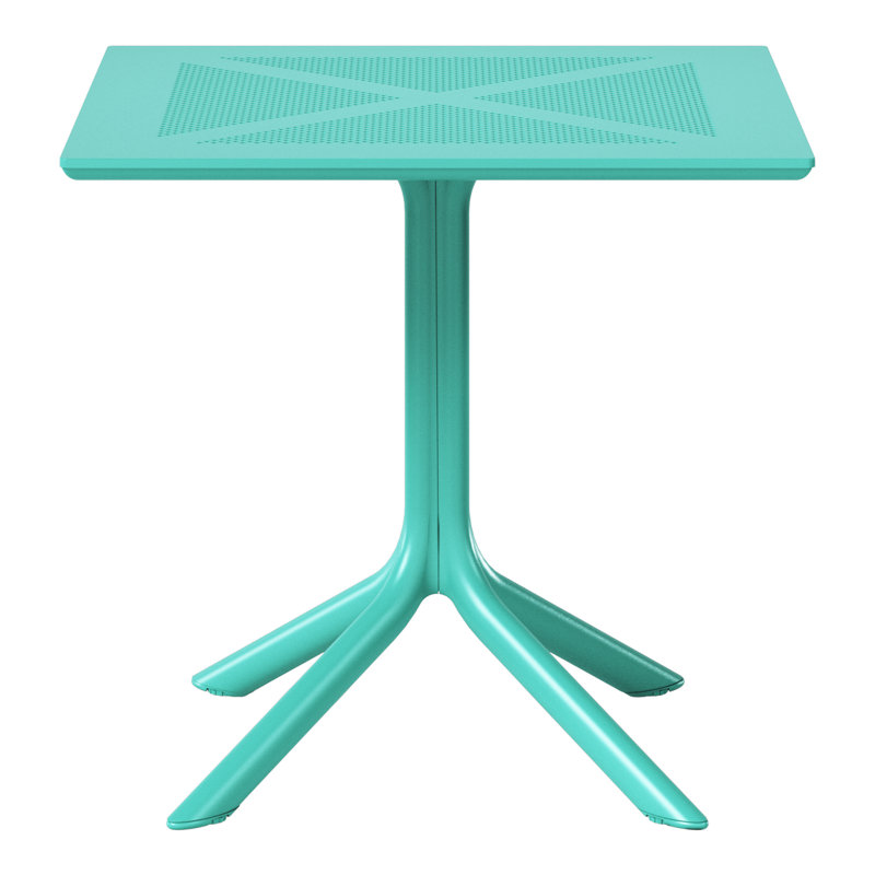 31.5" Outdoor Square Dining Table, Teal