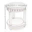 Monaco - Table de bout ronde - Sans insert - Finition blanc
