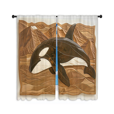 Paire de rideaux obscurcissant en polyester Narciza