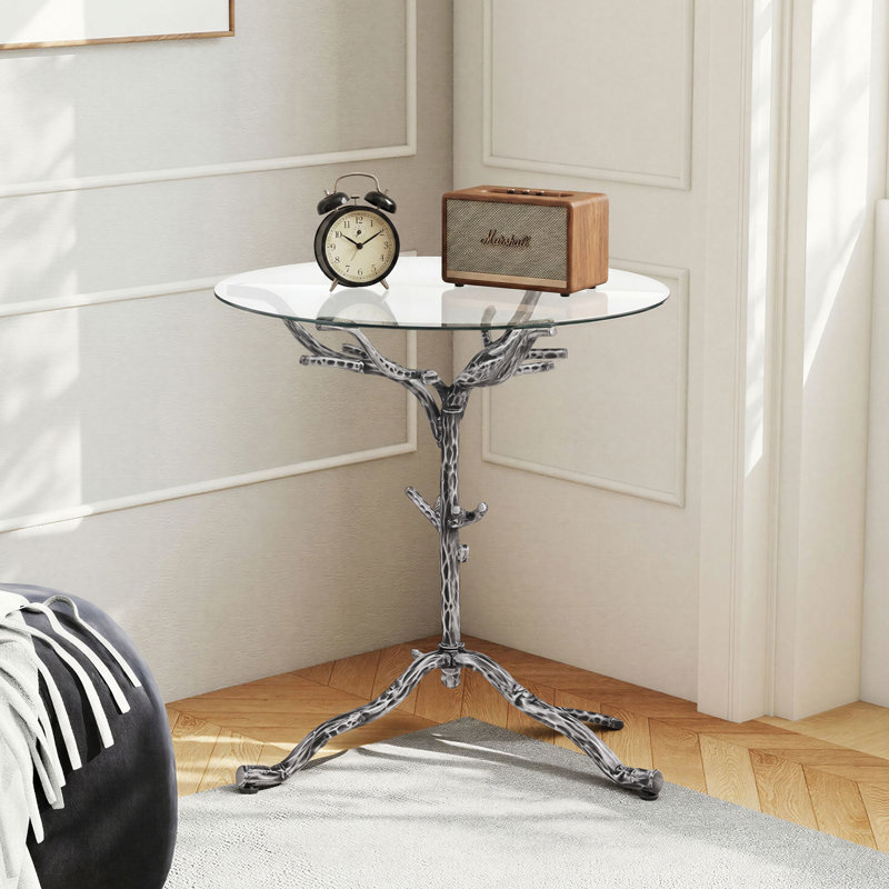 Table de chevet moderne 24,6 po, Gris