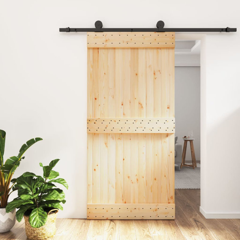 Porte coulissante avec quincaillerie Vidaxl, 39,4 po x 82,7 po
