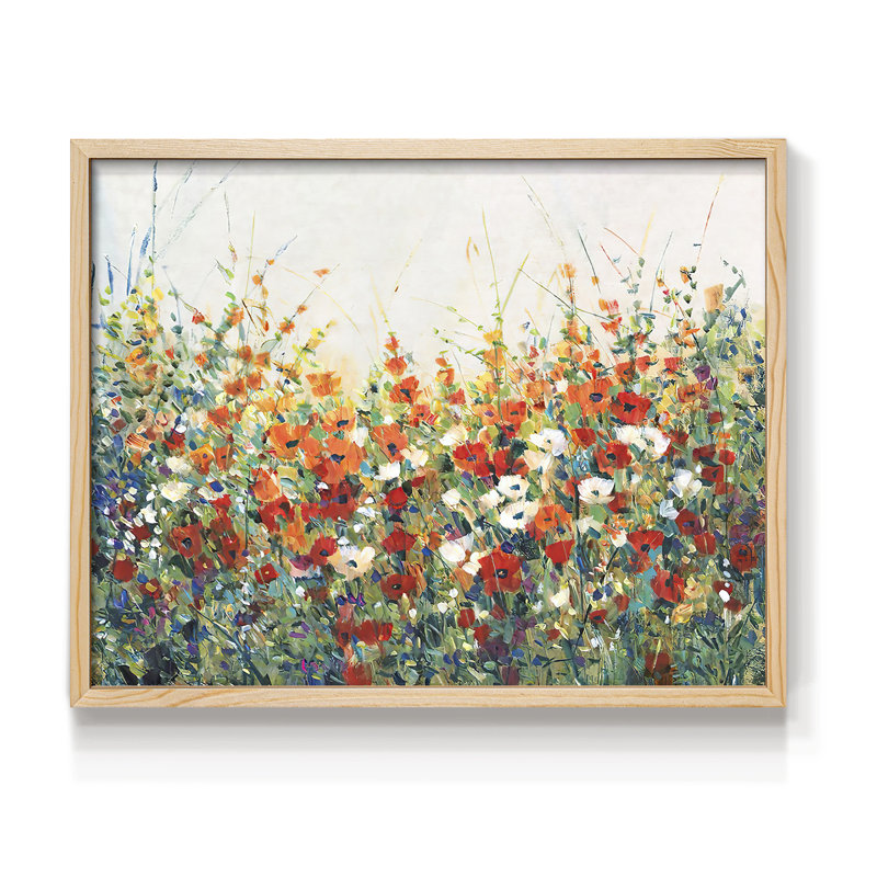 «Garden in Bloom I», reproduction encadrée, H 8 po x l 10 po, Naturel