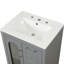 Meuble-lavabo 24 po avec lavabo, meuble-lavabo avec deux tiroirs et porte, tablette réglable, bois massif et panneau de fibres à densité moyenne-271755705