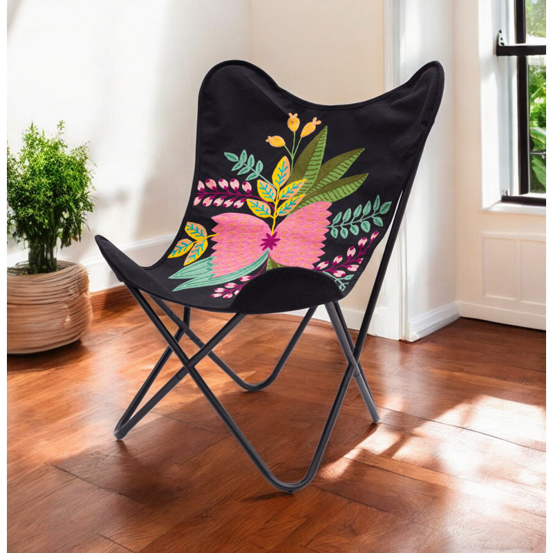  Fauteuil papillon noir tropical