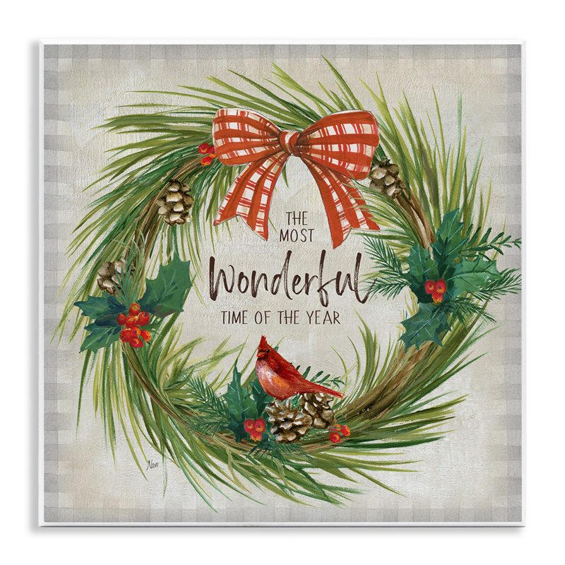 «Most Wonderful Time Wreath», estampe numérique par Nan