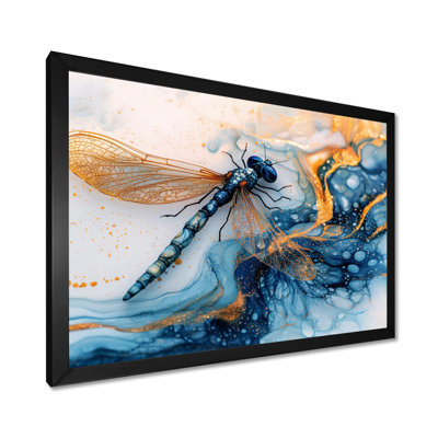«Modern Aqua», libellule Serenade IV - libellule, art mural