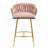 Velvet Upholstered Counter Height Bar Stools-1142915044