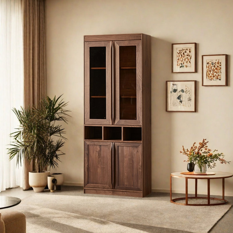 New Chinese style solid wood bookcase