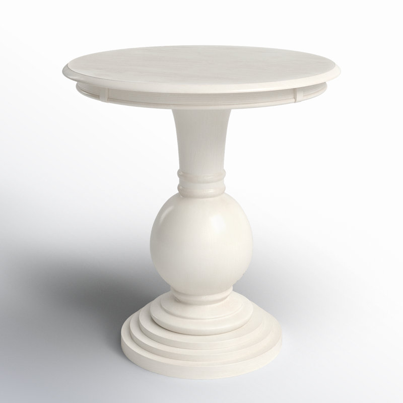 Table de bout à piédestal rond 26 po Kight , Crème